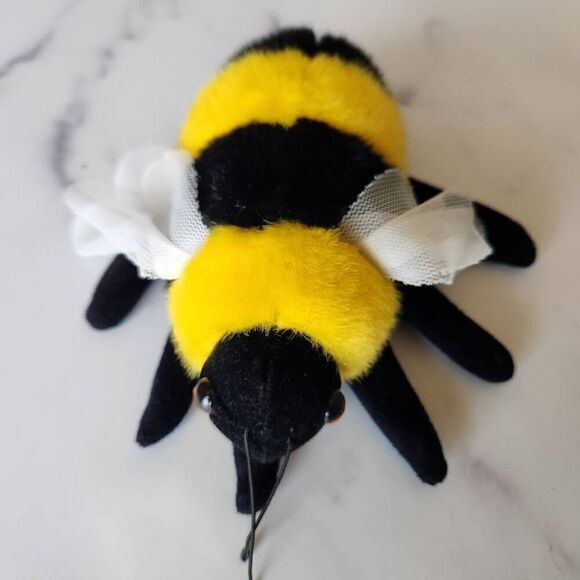Folkman bumblebee hand puppet black yellow flying insect plush toy - Picture 3 of 6